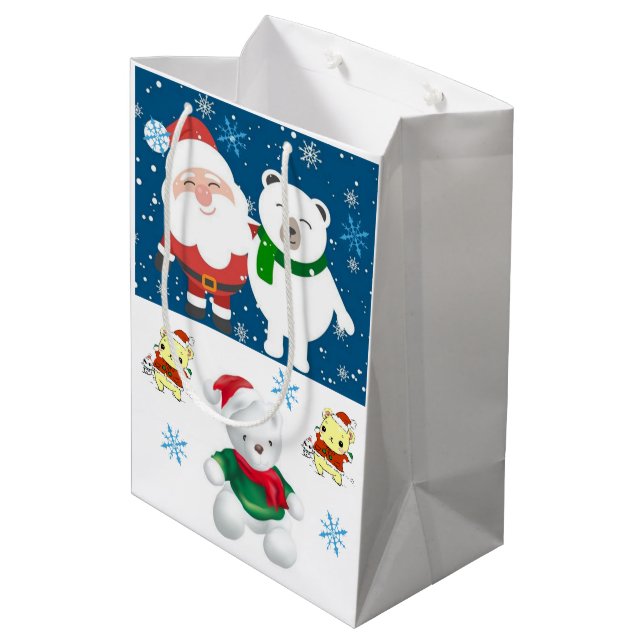 Bolsa De Regalo Mediana Navidades Gift Bags Teddy Bear (Angulo reverso)
