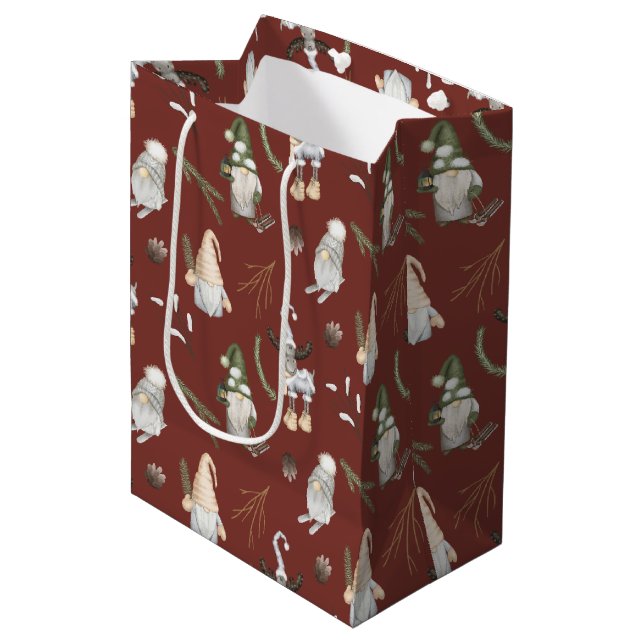 Bolsa De Regalo Mediana Navidades Gnomes Woodland Media Gift Bag (Angulo Anverso)
