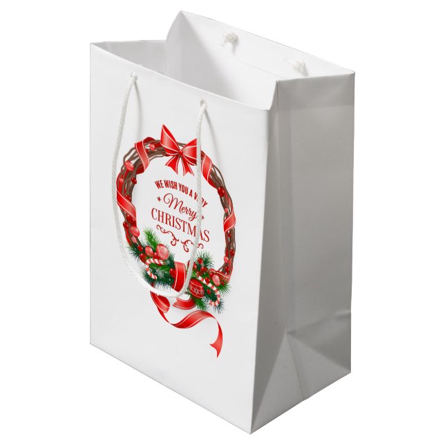 Bolsa De Regalo Mediana Navidades hermosos y elegantes con bolsita de rega (Angulo Anverso)