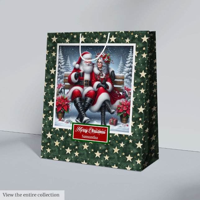 Bolsa De Regalo Mediana Navidades Holiday Bag Classic Coolest Mrs Claus (Christmas Holiday Gift Bag Classic Coolest Mrs Claus)