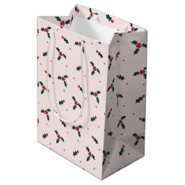 Bolsa De Regalo Mediana Navidades Holly Berry y deja vacaciones