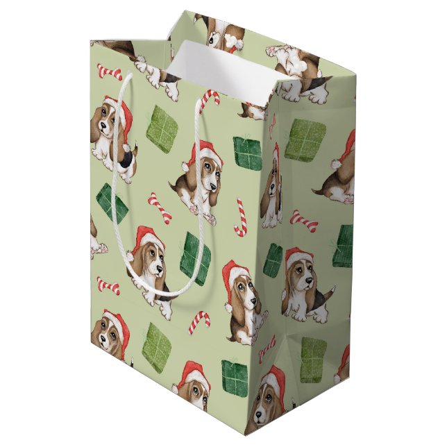Bolsa De Regalo Mediana Navidades Hound Dog (Angulo reverso)