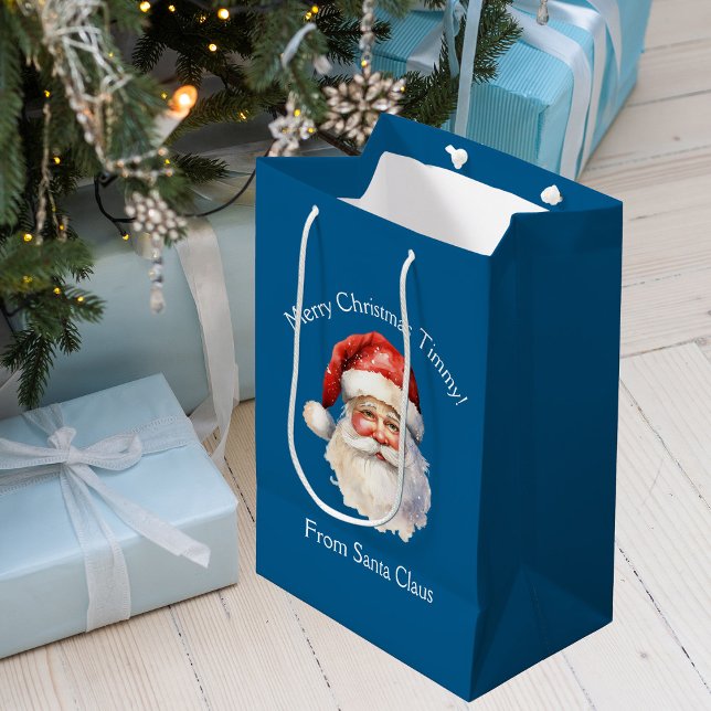 Bolsa De Regalo Mediana Navidades infantiles personalizados de Blue Santa  (Subido por el creador)