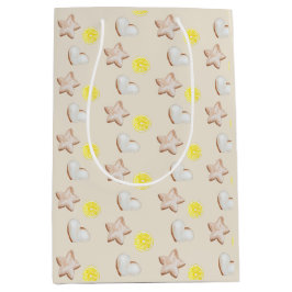 Bolsa De Regalo Mediana Navidades Lemon Ginger Bread Watercolor