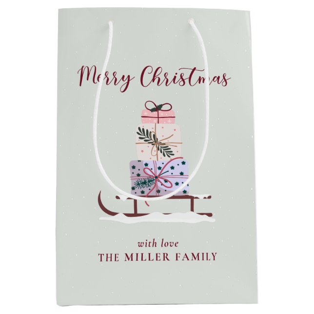 Bolsa De Regalo Mediana Navidades llenos de regalos (Anverso)