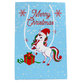 Bolsa De Regalo Mediana Navidades magos de unicornio
