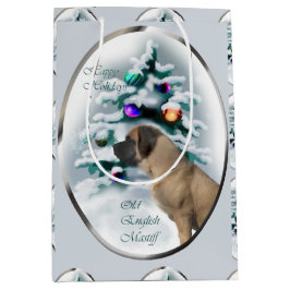 Bolsa De Regalo Mediana Navidades Mastiff de Inglaterra