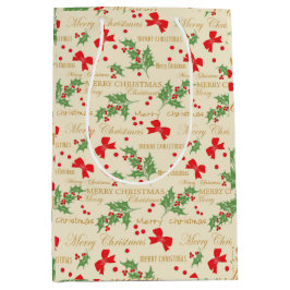 Bolsa De Regalo Mediana Navidades mistletoe"