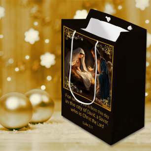 Bolsa De Regalo Mediana Navidades Natividad Sagrada Familia Religiosa