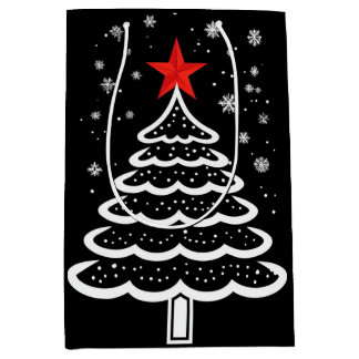 Bolsa De Regalo Mediana Navidades negros y rojos