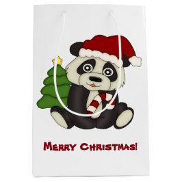 Bolsa De Regalo Mediana Navidades Panda Bear Personalizados