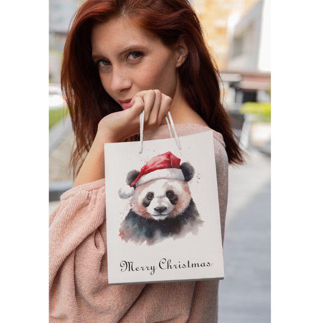 Bolsa De Regalo Mediana Navidades Panda, personalizable (Subido por el creador)