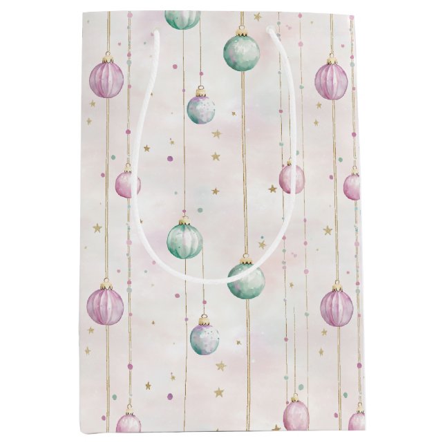 Bolsa De Regalo Mediana Navidades Pastel Elegantes (Anverso)