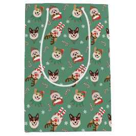 Bolsa De Regalo Mediana Navidades Pembroke Welsh Corgi Dogs