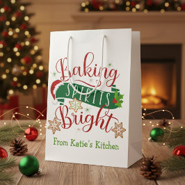 Bolsa De Regalo Mediana Navidades Personalizados brillantes de los Espírit