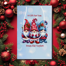 Bolsa De Regalo Mediana Navidades personalizados de Holiday Gnomes