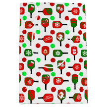 Navidades Pickleball Red Green Paddles Balls X-Mas