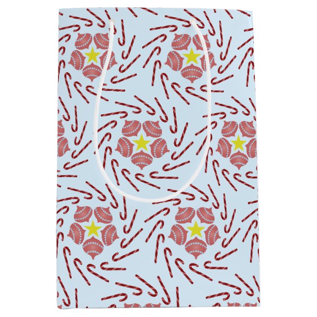 Bolsa De Regalo Mediana Navidades Preppy PinWheel (Anverso)