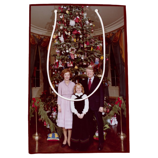 Bolsa De Regalo Mediana Navidades Presidente James Jimmy Carter Casa Blanc (Anverso)