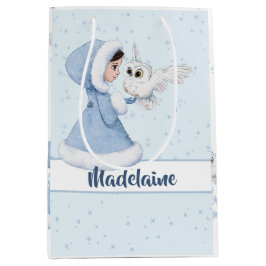 Bolsa De Regalo Mediana Navidades Princess Owl Winter Snowflakes