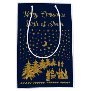Bolsa De Regalo Mediana Navidades religiosos, nacimiento de Jesús