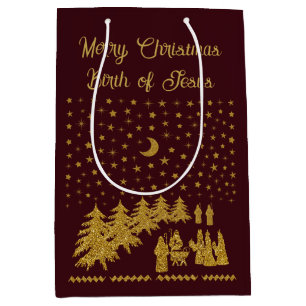 Bolsa De Regalo Mediana Navidades religiosos, nacimiento de Jesús