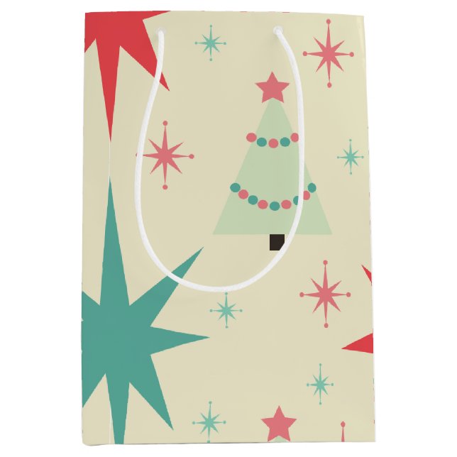 Bolsa De Regalo Mediana navidades Retro de los años 1950 (Anverso)