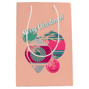 Bolsa De Regalo Mediana Navidades Retro Shiny Brite Ornamets