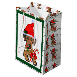 Bolsa De Regalo Mediana Navidades Ridgeback de Rhodesia