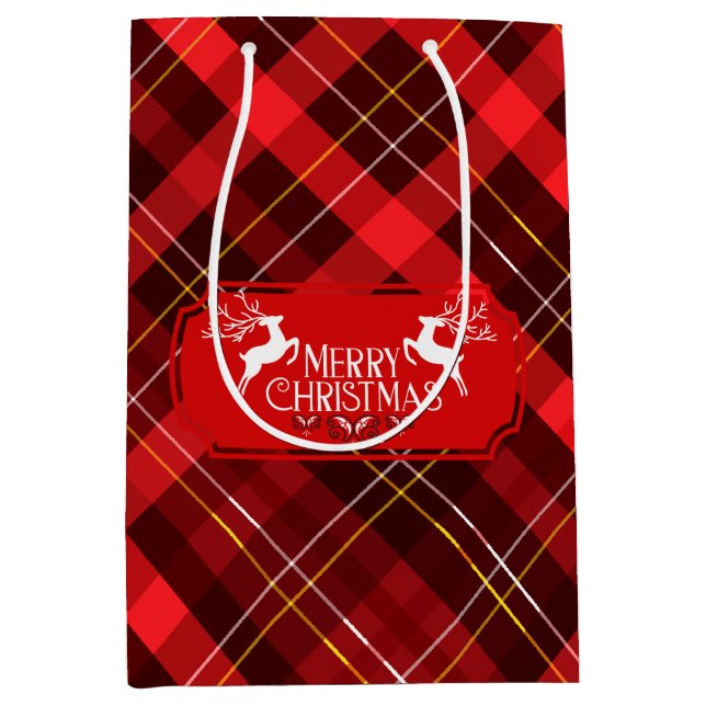 Bolsa De Regalo Mediana Navidades rojos negros (Anverso)