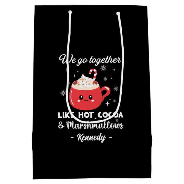 Bolsa De Regalo Mediana Navidades románticos y divertidos (Reverso)