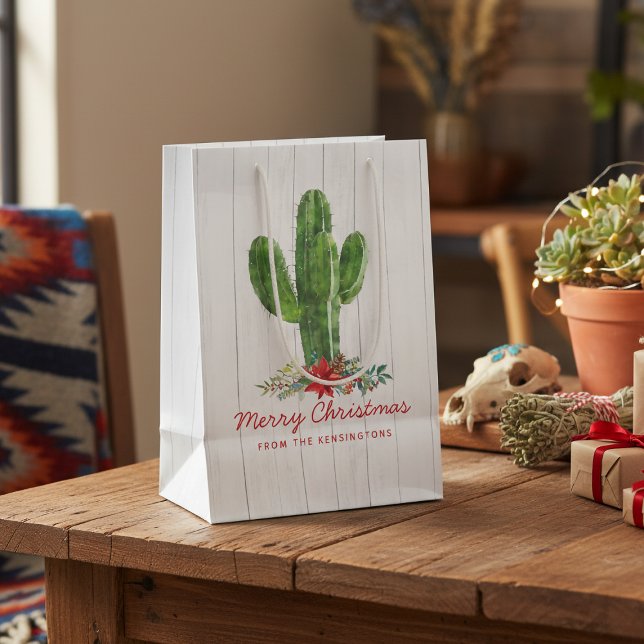 Bolsa De Regalo Mediana Navidades rusos festividades en madera blanca (Subido por el creador)