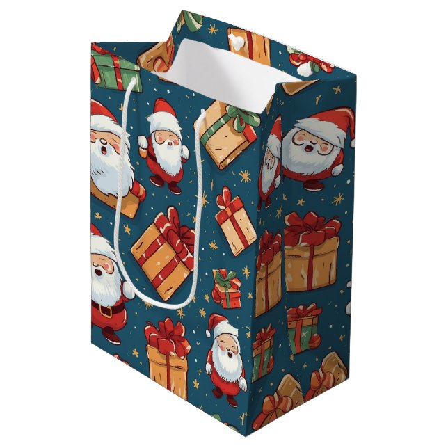 Bolsa De Regalo Mediana Navidades Santa (Angulo Anverso)