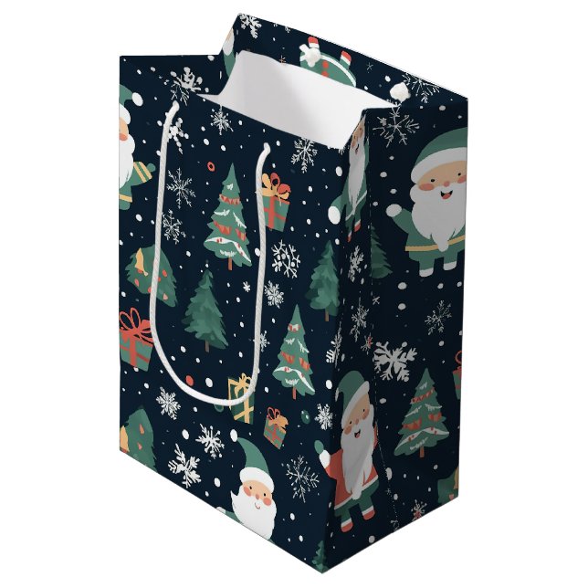 Bolsa De Regalo Mediana Navidades Santa (Angulo Anverso)