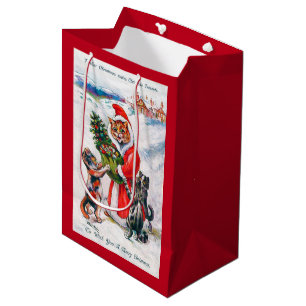 Bolsa De Regalo Mediana Navidades Santa Cat, Louis Wain