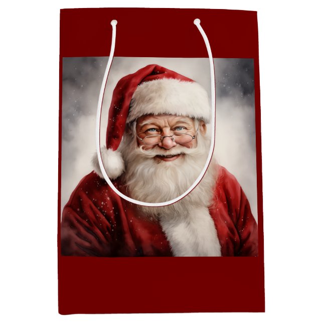 Bolsa De Regalo Mediana Navidades Santa Claus (Anverso)