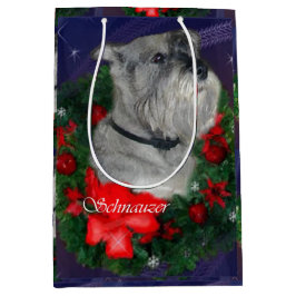 Bolsa De Regalo Mediana Navidades Schnauzer estándar