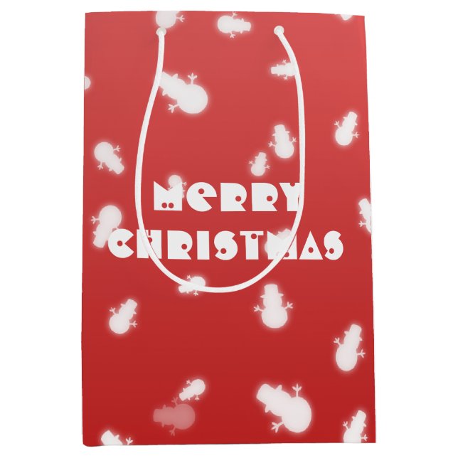 Bolsa De Regalo Mediana Navidades Snowman (Anverso)