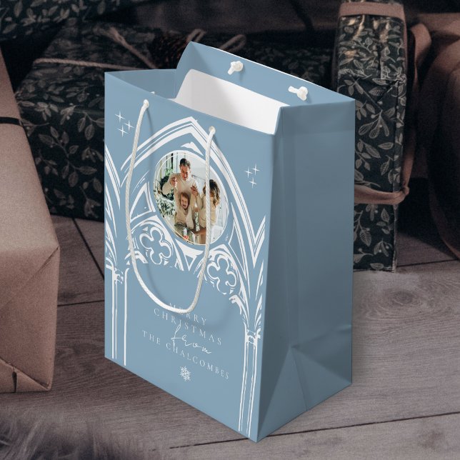Bolsa De Regalo Mediana Navidades Snowy Gothic Winter Fairytale Foto (Subido por el creador)