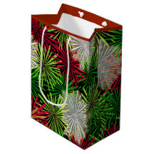 Navidades Tinsel PomPoms - Rojo, Verde y Blanco
