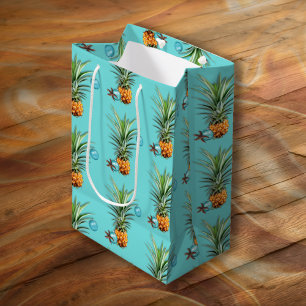 Bolsa De Regalo Mediana Navidades tropicales piña
