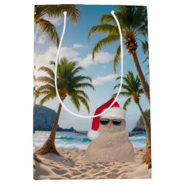 Bolsa De Regalo Mediana Navidades varan en una playa