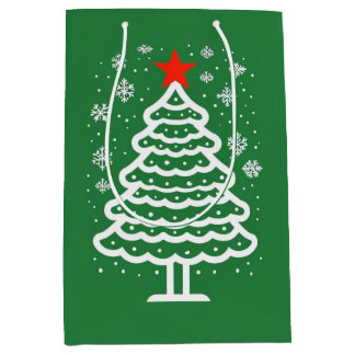 Bolsa De Regalo Mediana Navidades verdes y rojos