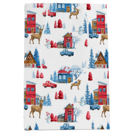 Bolsa De Regalo Mediana Navidades Winter Wonderland Reindeer