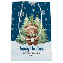 BOLSA DE REGALO MEDIANA NAVIDADES WOODLAND BEAR