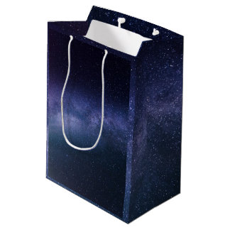 Bolsa De Regalo Mediana Navy Blue Galaxy Starry Night Stars Modern 