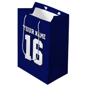 Bolsa De Regalo Mediana Navy Blue Sports Jersey