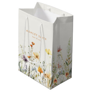 Bolsa De Regalo Mediana Negocio de flores silvestres rusas