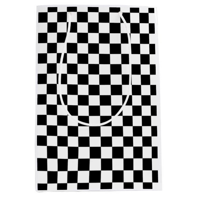 Bolsa De Regalo Mediana Negro y blanco (Anverso)