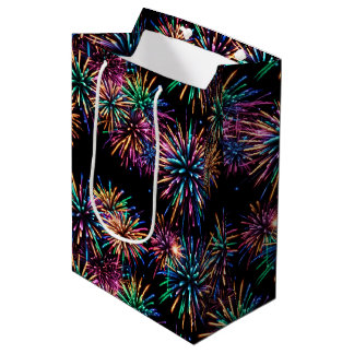 Bolsa De Regalo Mediana Neon Fireworks